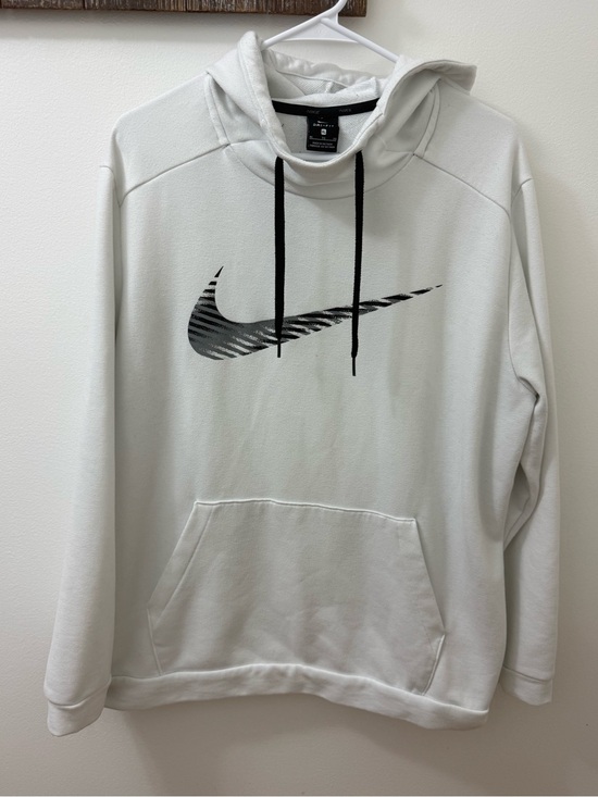 Nike Other - Nike Men’s White Pullover Hoodie with Black Swoosh